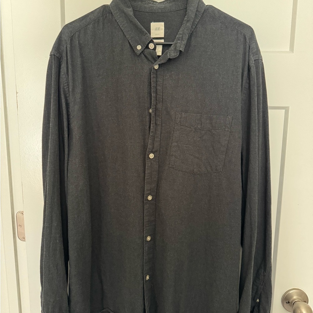 (4) H&M Men’s Oxford Casual Button-Down Shirts
